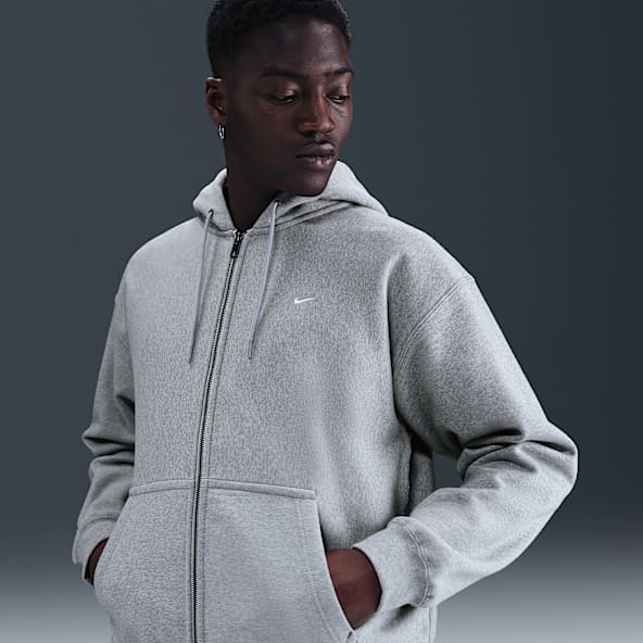 Grey Solo Swoosh Hoodies. Nike CA